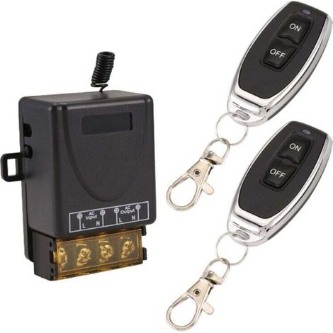 Commutateur de TéLéCommande Sans Fil AC 220V 30A 1CH 433MHz RéCepteur Relais + éMetteur Marche/ArrêT pour Lampe D'Appareil éLectrique (1/4)