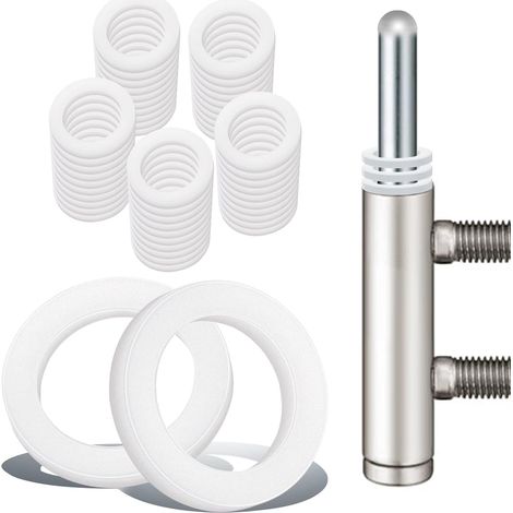 50 Pcs Rondelles Pour Gonds de Porte Cache Paumelles Entretoise Plastique 10,2 mm X 15 mm Bague Paumelle Rondelle Nylon Plate Gond pour Portail Exterieur Cache Gond Porte, 1mm 25Pcs (1/5)