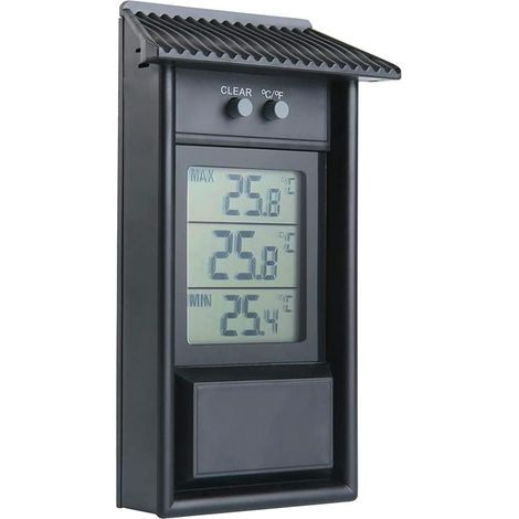 Thermomètre numérique à effet minimum, thermomètre à effet de serre, noir (1/5)