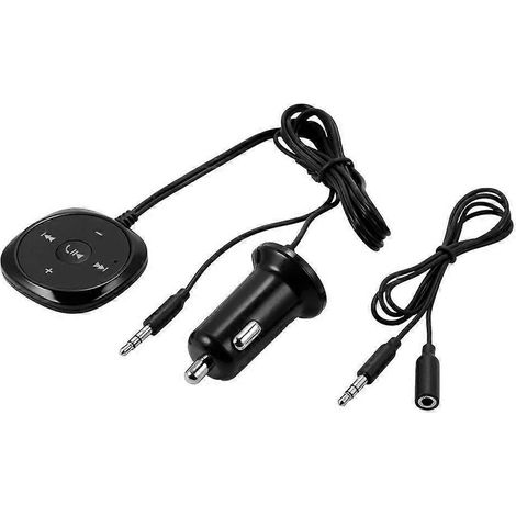 Kabelloser Bluetooth-Audio-Musikempfänger mit 3,5-mm-Adapter, Freisprecheinrichtung und AUX-Lautsprecher fürs Auto