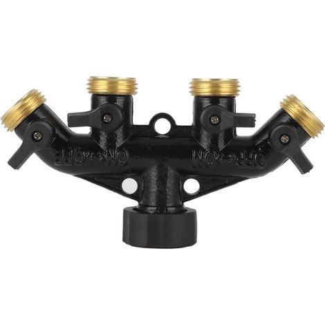 Adaptateur 4 Voies Pour Robinet Connexion Tuyau Eau Irrigation Agricole Américain (1/4)