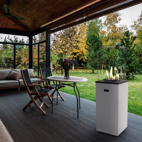 Terrassenheizer Patio Slim Stahl weiß manuelle Steuerung 8,2kW (1/5)