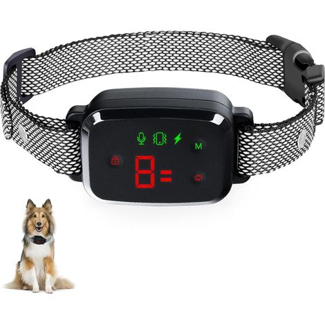Collier Anti-aboiement pour Chiens,3 Modes Choc Électrique/Vibration/Son Aide au Dressage Inoffensif Automatique (1/5)