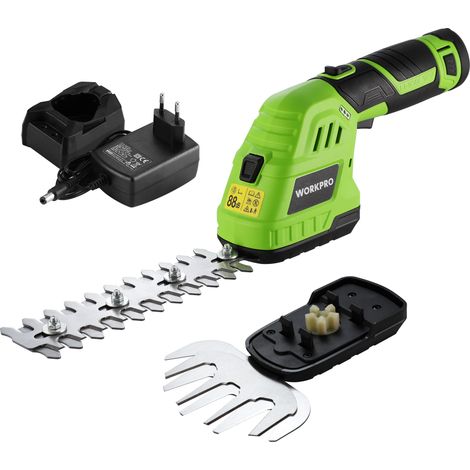 Workpro – Cisaille sculpte-haie électrique sans fil 12V – Lame 190mm pour élagage précis – Batterie 2.0Ah – Poids léger 750g pour confort d'utilisation (1/5)