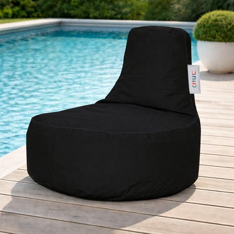 Pouf extérieur noir avec poches ARTA (1/5)