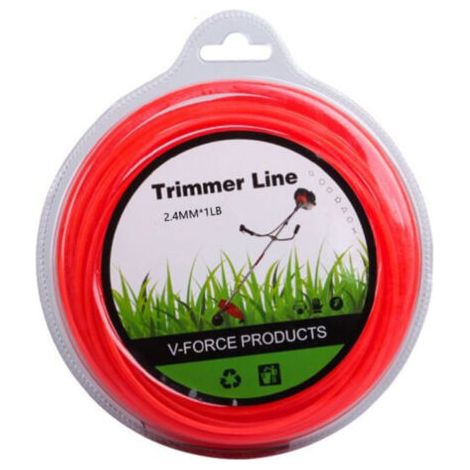 royaluxe-Fil de débroussailleuse nylon 2,4mm x 80m – Corde orange vif pour coupe circulaire – Performance optimale pour désherbage intensif
