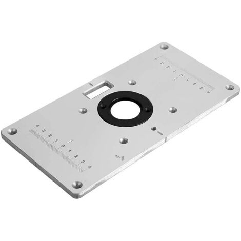 Plaque d'insertion de table de routeur en aluminium avec 4 anneaux et vis pour bancs de travail du bois 235  120  8mm