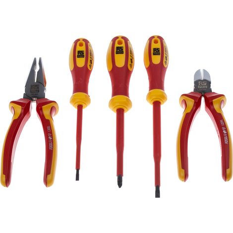Jeu de pinces RS PRO, L. (hors tout) 250 mm, 5 pièces ( Prix pour 1 Jeu ) (1/3)