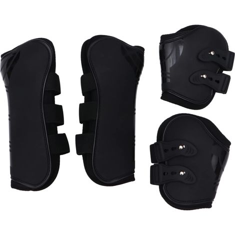 Bottes pour Jambe de Cheval Haute Souplesse 2 Paires Pu Xl Noir, Maintien Antiglisse à Forte Élasticité, Taille L, Équipement Équestre (1/5)
