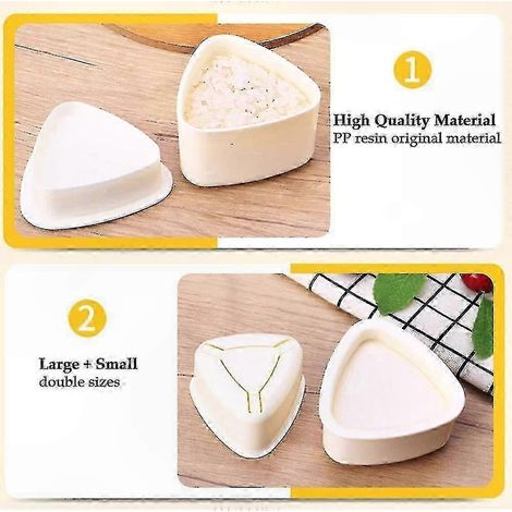Sushi-Form für Bento, DIY Onigiri-Reisform-Set, verschiedene Formen, praktisches Küchenutensil, japanisches Teigtaschen-Set. (1/3)