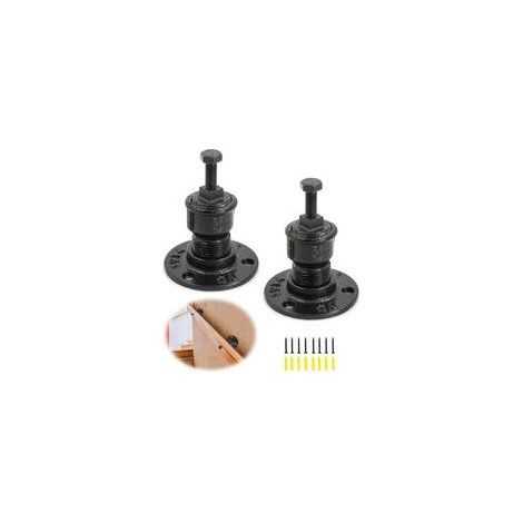 Supports de Main Courante Industriel 2 Pièces, Fixation en Fer Noir pour Escaliers, Style Moderne et Durable (1/5)