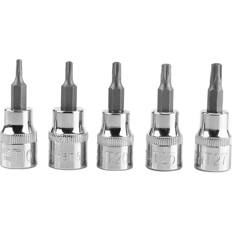 Jeu de 8 douilles Torx mâles et femelles E&T, entraînement 1/4", 3/8" et 1/2". (1/5)