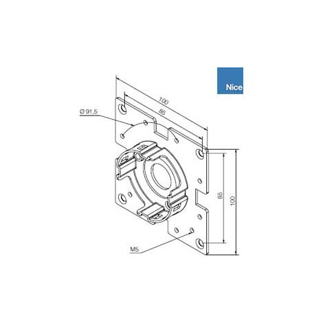 Support Compact NICE ERA Volet Roulant - Acier - 100x100