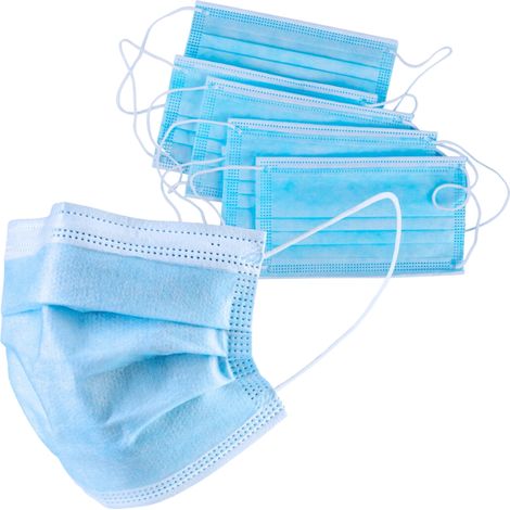 Masques de protection médicale jetables, lot de 50 pièces (1/5)