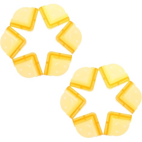 12 protège-coins pour meubles - PVC - jaune - pour étagères (1/5)