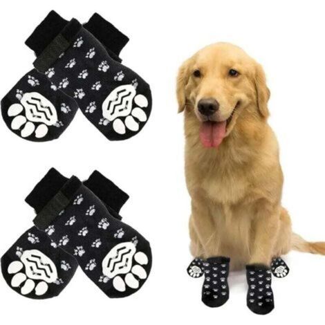 Pairs. Non-Slip Dog and Cat Socks. Non-Slip Dog Socks. Adjustable Dog Socks. Suitable for Small or Large Dogs and Cats (L, Black) (1/5)