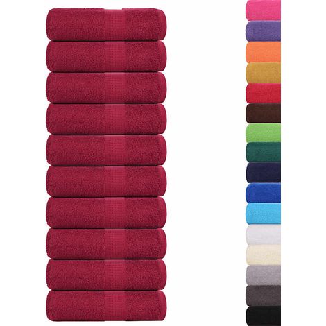 Serviettes d'invité FROGN 10pcs bordeaux 30x50 cm 360 g/m² (1/5)