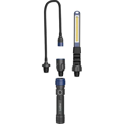 LED Inspektionsleuchte Handleuchte Taschenlampe Alu Schwarz Akku IPX4 L 30 cm