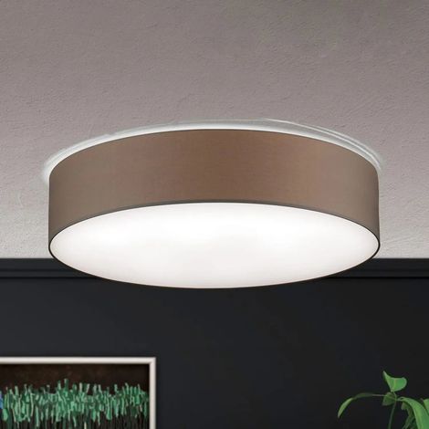 [NEUWERTIG] B-Ware Orion Deckenleuchte Pendelleuchte Lampe Shade Textilschirm Braun Messing 80cm