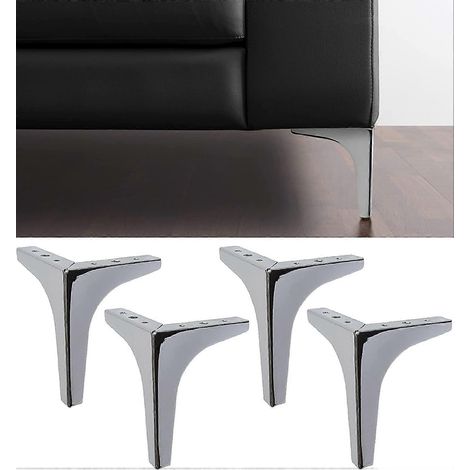 Cet ensemble de quatre meubles comprend des fauteuils et des armoires dotés d'élégants pieds en métal. Il présente une finition chromée et une hauteur de 170 mm. (1/5)