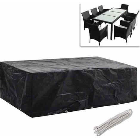 Maison Exclusive - Coperture Arredi Giardino 2pz Polyrattan 8 Persone 300x140 cm (1/5)