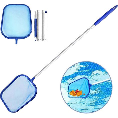 Épuisette de piscine Cnxus, épuisette de fond avec manche détachable de 1,6 m, kit de nettoyage fin pour piscines et bassins (1/5)