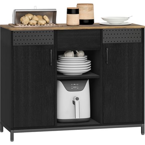 Buffet, avec étagères, 100 x 40 x 80 cm, pour maison et usage quotidien, format pratique, style facile à associer (1/5)