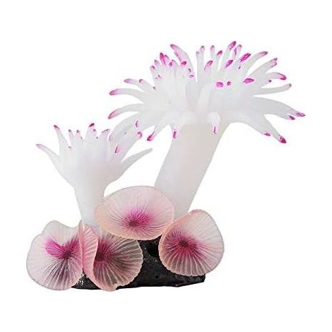 Plantes de corail artificielles décoratives en silicone, utilisées pour les ornements d'aquarium et les ornements(blanc) (1/5)