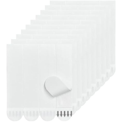 Ruban adhésif double face amovible (40 pièces), bandes adhésives pour accrocher des tableaux sans abîmer les murs, ruban adhésif de fixation ultra-résistant pour affiches, tapis, moquettes, loisirs cr