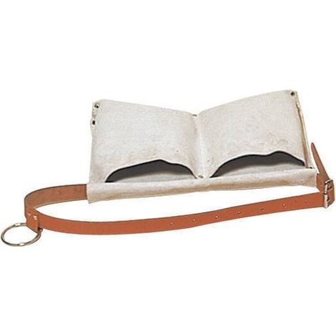 Poche à clous en croûte de cuir – 2 compartiments – Ceinture cuir solide – Anneau porte-marteau intégré – Sassi
