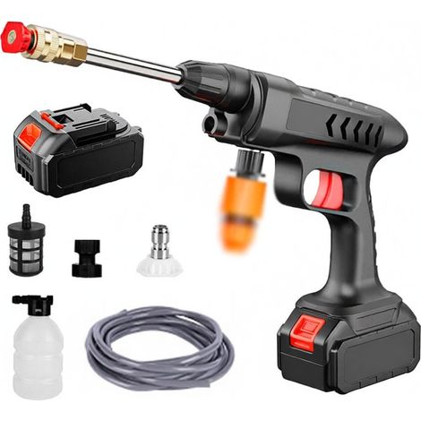 Nettoyeur de voiture sans fil haute pression portable avec réservoir de mousse (1/5)