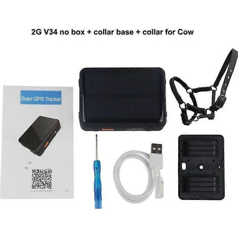 Traceur GPS 2G/4G pour moutons, vaches, bovins et chevaux, alimentation solaire, aimant puissant, localisateur GPS, batterie 9000 mAh, longue autonomie en veille, V34 V442g, pack de 7 (1/4)