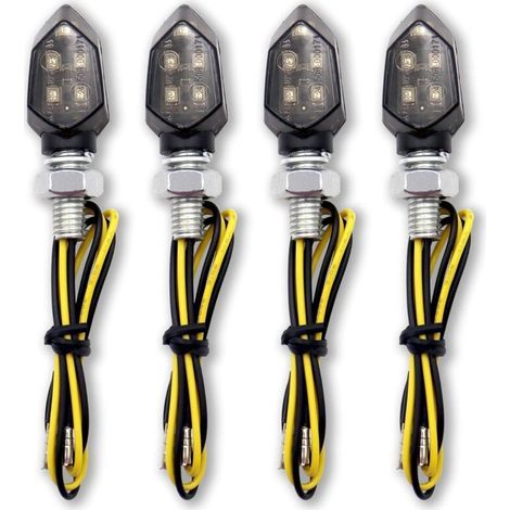 Lntyq 4 x Indicateurs de Moto LED, Mini lumières de Moto étanches 12 V, Approuvé E pour Moto, Voitures à pédales (1/5)