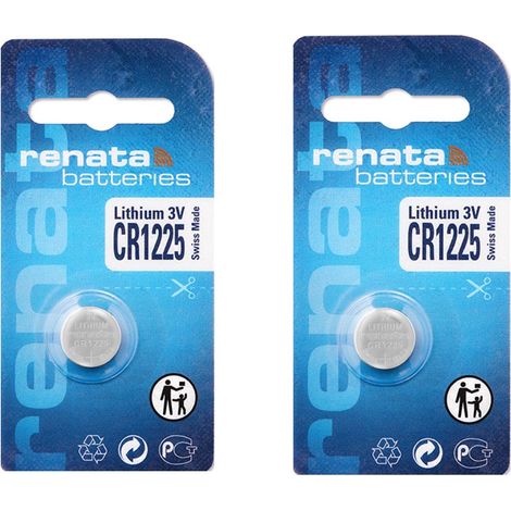 .2 piles Renata CR1225 3V au lithium.
.