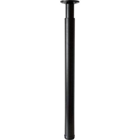 Mesa, barra y pata de encimera regulables de 700 a 1100 mm en aluminio negro (1/2)