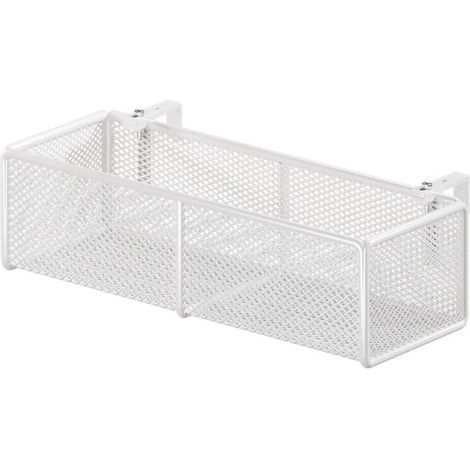 Platzsparender Hängekorb aus Eisen mit verstellbarem Aufhängungssystem zur Verwendung neben dem Bett auf kleinem Raum (weiß) (1/4)