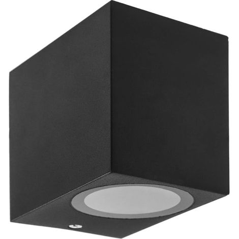 Applique da esterno ip65 lampada faretto a parete giardino moderno gu10 Cubo nero