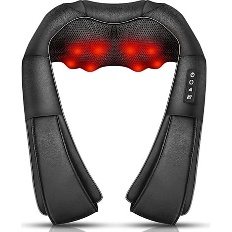 Filiyano-Appareil de massage pour la nuque - Pétrissage 3D profond, portable, avec fonction chauffante et massage Shiatsu - Convient pour la nuque, le (1/5)