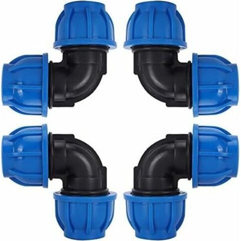 Schnellkupplungs-Winkelstück aus PE-Kunststoff, Ø 32 mm, 4 Stück für Wasserfilter