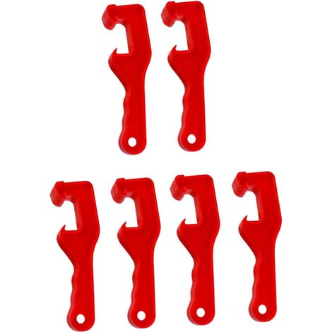 6 Pièces Ouvre-Couvercle De Seau Ouvre-Boîte De Peinture Et -Bidon Peinture Outil Clé Avec Poignée Antidérapante Pour Garage Maison (1/5)