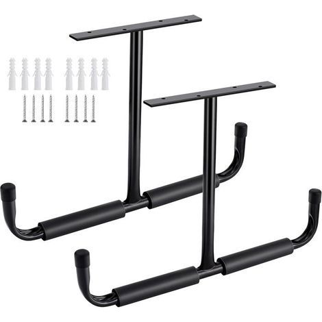 HONORNIC - Crochet de rangement de plafond de garage en acier, support de rangement robuste pour bois suspendu, vélos, outils, bois, système (1/5)
