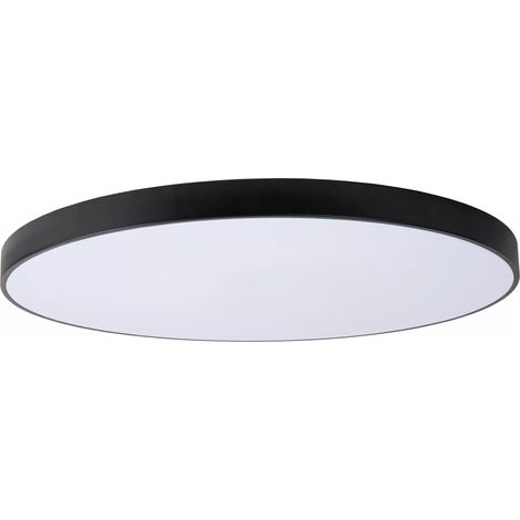 Plafoniera LED Lucide UNAR tonda nera 80cm 80W dimmerabile (1/4)