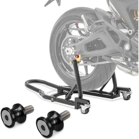 Béquille de Range Arrière Mover II Racing noir mat + Diabolos Motea Jerez M8 noir