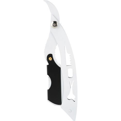 Rasoir à barbe manuel rétro, support de lame de rasage pliable et porte-couteau de rasage blanc (1/5)