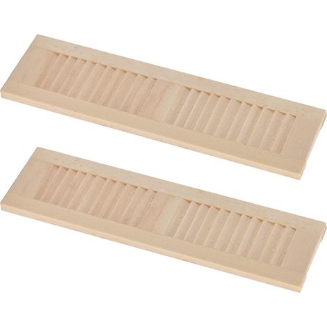 Lot de 2 volets miniatures en bois non peints pour maison de poupée (échelle 1:12), accessoires décoratifs. (1/5)