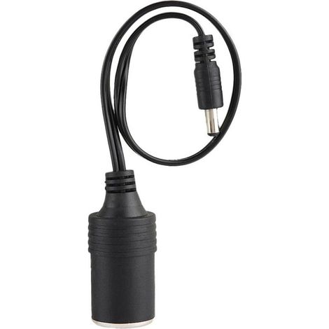 SJLERST sparking 12v dc female cigarette lighter socket to dc 5.5mm,Cble d'alimentation pour allume-cigarette, prise femelle pour allume-cigarette de voiture à adaptateur de fiche Jack 5.5mm x 2.1mm ( (1/5)