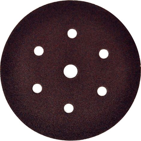 DISCO IN CARTA VELCRATO 'P64E' 7 FORI ø mm 150 x14 - grana 80- 50 pezzi - FLEXOVIT