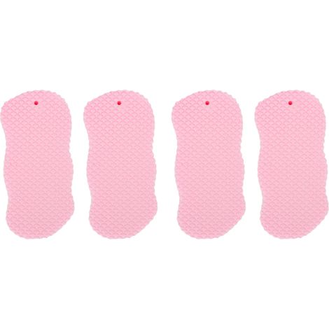 Éponge de bain 3D exfoliante douce et élastique, gant de douche sans douleur pour adulte et bébé, lot de 4 pièces (1/5)