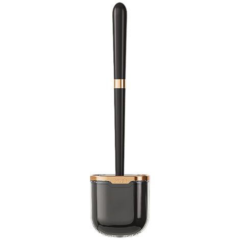 Brosse de toilette en silicone avec manche long et porte-serviettes mural (1 pièce).-AquaForge (1/5)