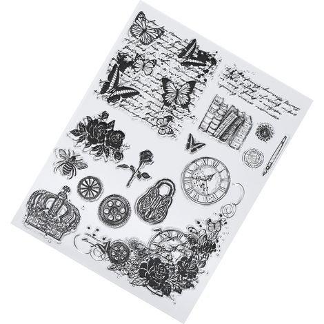 Tampon Transparent DIY pour Scrapbooking, Accessoires Créatifs Loisirs et Décoration (T1746) (1/5)